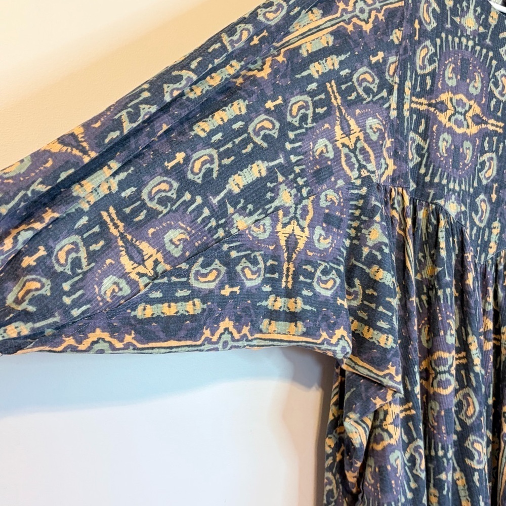 Free People Navy and Gold Tunic Top - Picture 8 of 9